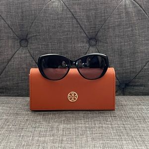 Tory Burch Sunglasses TY7006 Black Cat Eye Style